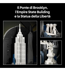Lego Architecture - New York City – La Grande Mela - Lego 21066 con Empire State Building e Ponte di Brooklyn Anni 18+ 1465pz