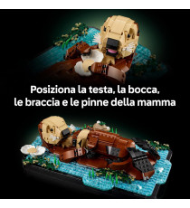 Lego Ideas - Lontre Marine - Lego 21366  Lontra marina e Cucciolo 1234pz Anni 18+