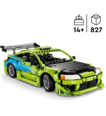 Lego Technic - Auto Mitsubishi Eclipse Fast and Furious - Lego 42229 con Sterzo e 2 Bombole di NOS Anni 14+ 827pz