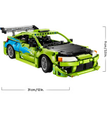 Lego Technic - Auto Mitsubishi Eclipse Fast and Furious - Lego 42229 con Sterzo e 2 Bombole di NOS Anni 14+ 827pz