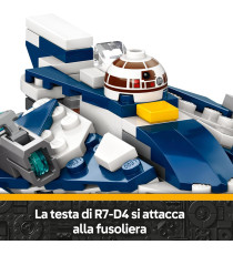 Lego Star Wars - Microfighter Jedi Starfighter di Plo Koon - Lego 75400 Astronave con 2 Shooter e Spada Laser 89pz Anni 6+