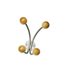 Appendiabiti da muro - 4 posti - 15 x 15 x 8,5 cm - argento - Alco