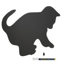 Lavagna da parete Silhouette - 45,5 x 29 cm - forma gatto - nero - Securit