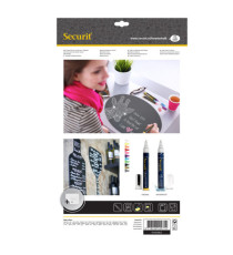 Lavagna da parete Silhouette - 47 x 27,3 cm - forma fumetto - nero - Securit