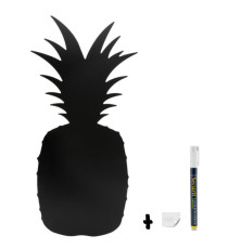 Lavagna da parete Silhouette - forma ananas - 49,3 x 23,6 cm - nero - Securit