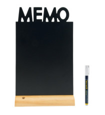 Lavagna da tavolo Silhouette - 34,5 x 21 cm - forma memo - nero - Securit