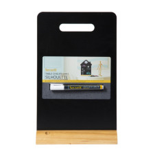 Lavagna da tavolo Silhouette - con maniglia - 33,5 x 21 cm - Securit