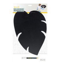 Lavagna Silhouette da parete - 43,8 x 29,6 cm - forma foglia - nero - Securit