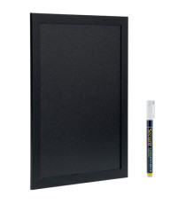 Lavagna Woody - cornice nera - 40 x 60 cm - Securit