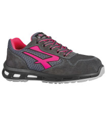 Calzatura di sicurezza Verok S1P SRC - nylon/pelle scamosciata - grigio/rosa - taglia 40 - U-Power