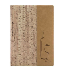 Carta dei vini Design -  1 inserto doppio incluso - A4 - 24 x 34 cm - sughero - Securit