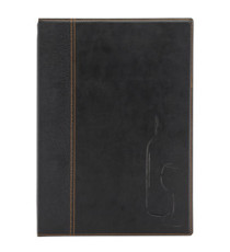Carta dei vini Trendy - 1 inserto doppio incluso - A4 - 24 x 34 cm - nero - Securit