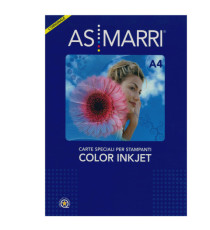 Carta fotografica - per inkjet - A4 - 190 gr - 50 fogli - effetto satinata - bianco - As Marri