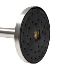 Colonnina segnapercorso cromata - altezza 100 cm - nastro retrattile rosso da 210 cm - Securit