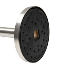 Colonnina segnapercorso cromata - altezza 100 cm - nastro retrattile rosso da 210 cm - Securit