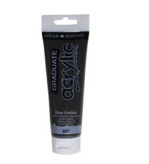 Colore acrilico fine Graduate - 120 ml - terra d'ombra naturale - Daler Rowney
