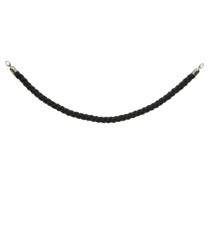 Cordone intrecciato per colonnina segnapercorso - colore nero - lunghezza 150 cm - Securit