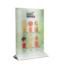 Display da tavolo - A4 - base acciaio - Securit