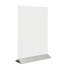 Display da tavolo - A6 - base acciaio - Securit