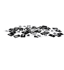 Kit Letter Shelf - mensola porta messaggi nera + 169 tessere (lettere e numeri) - Securit