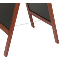 Lavagna Sandwich - cavalletto mogano - 71 x 135 cm - Securit