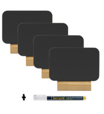 Mini lavagne segnaposto - 7,5 x 9 cm - Securit - set  4 pezzi