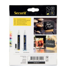 Mini lavagne segnaposto - 7,5 x 9 cm - Securit - set  4 pezzi