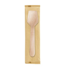Palettina gelato monouso in legno - imbustata singolarmente - 9,6 cm - Signor Bio - conf. 2000 pezzi
