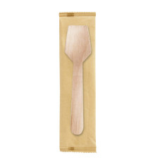 Palettina gelato monouso in legno - imbustata singolarmente - 9,6 cm - Signor Bio - conf. 2000 pezzi