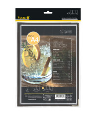 Portamenù Crystal BR3 triplo - per 6 fogli A4 - Securit - set 3 pezzi