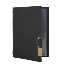 Portamenù Nature - 1 inserto doppio - A4 - 34 x 24,5 cm - nero - Securit