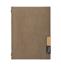 Portamenù Nature - 1 inserto doppio - A5 - 24,9 x 17,5 cm - marrone - Securit
