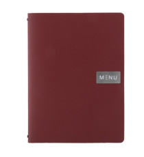 Portamenù Royal - 1 inserto doppio incluso - A4 - 24 x 33 cm - bordeaux - Securit