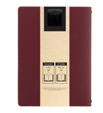 Portamenù Royal - 1 inserto doppio incluso - A4 - 24 x 33 cm - bordeaux - Securit