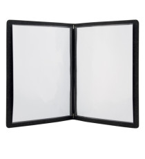 Portamenù Royal - 1 inserto doppio incluso - A4 - 24 x 33 cm - nero - Securit