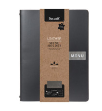Portamenù Royal - 1 inserto doppio incluso - A4 - 24 x 33 cm - nero - Securit