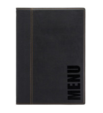 Portamenù Trendy - 1 inserto doppio incluso - A4 - 24 x 34 cm - nero - Securit