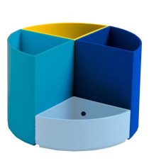Portapenne modulare The Quarter Bee Blue - 12 x 12 x 8,3 cm - multicolore - Exacompta