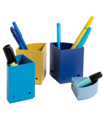 Portapenne modulare The Quarter Bee Blue - 12 x 12 x 8,3 cm - multicolore - Exacompta