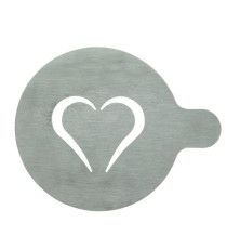 Stencil per caffè - 10 x 12,4 x 0,1 cm - forma cuore e smile - Securit - set 2 pezzi