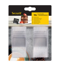 Supporti a L per targhette - trasparente - Securit - set 10 pezzi