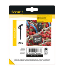 Supporti a spina per targhette - nero - Securit - set 20 pezzi