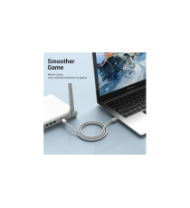 Cavo di rete Ethernet Lan Vention 1mt CAT.6 grigio alta velocità, supporta fino a 1 Gbps, Connettori: RJ45, alta qualità