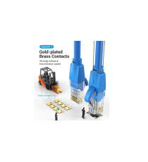 Cavo di rete Ethernet Lan Vention 1mt CAT.6 blu alta velocità, supporta fino a 1 Gbps, Connettori: RJ45, alta qualità