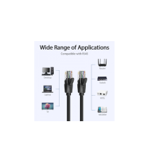 Cavo di rete Ethernet Lan Vention 2mt CAT.6 nero alta velocità, supporta fino a 1 Gbps, Connettori: RJ45, alta qualità