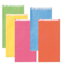 Sacchetto a soffietto - 12 x 22+4 cm - colori chiari assortiti - Rex Sadoch - conf. 100 pezzi
