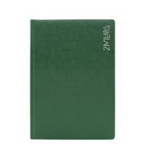 Agenda giornaliera 2027 - copertina imbottita - A4 - verde - InTempo
