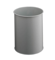 Cestino gettacarte - tondo - metallo - grigio - 15 L - Durable