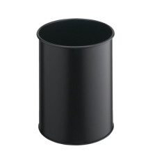 Cestino gettacarte - tondo - metallo - nero - 15 L - Durable