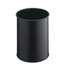 Cestino gettacarte - tondo - metallo - nero - 15 L - Durable